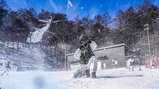 마린온에서 패스트로프, 설상기동훈련 등… 해병대 특수수색대대, 2025년 동계 설한지 훈련 실시 / 해병대 제공