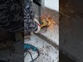 welding the base plate and cutting the grinder bolts