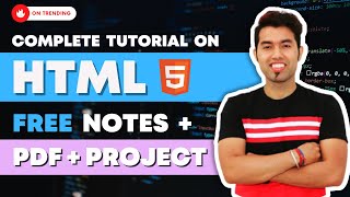 HTML Tutorial for Beginners in Hindi | Free Notes + Project
