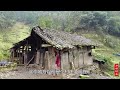 visiting a single family family in the deep mountains of guizhou the door is a huge sinkhole. only