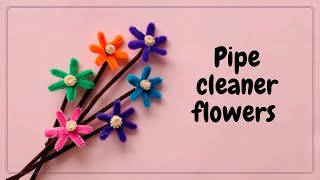 How to make a pipe cleaner flower | DIY flower | Pipe cleaner flowers