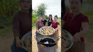 Cooking yummy fish and vegetable deep fried | braised recipe