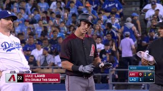 ARI@LAD: Lamb slaps a double to left field