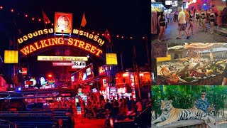 Night Life of Pattaya, The Walking Street, gogo bar | Street Food, Beaches, Tiger Park \u0026 More part-4