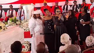 Racheal Otuoma Lectures Haters as she gave a powerful Speech During Otuoma Burial!