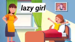 A story of lazy girl# गीता आलसी लड़की थी# educational story 👍