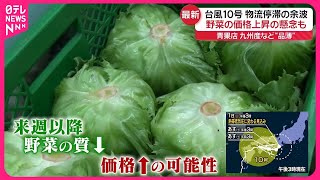 【台風10号】野菜価格…上昇の懸念も  青果店では九州産など“品薄”