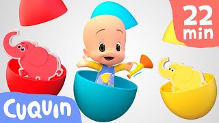 Surprise Eggs with Cuquin: learn the colors and much more! | videos & cartoons for babies