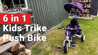 HOMCOM 6 in 1 Kids Trike Push Bike