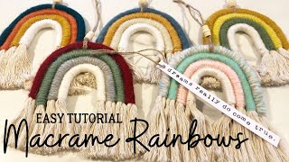 The best HOW TO MAKE MACRAME RAINBOWS tutorial on Youtube