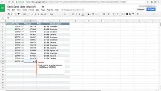 Data Validation: Introduction to Programming with Google Sheets 05-E