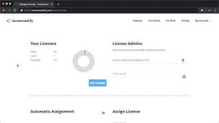 Managing Licenses in Screencastify