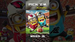 NFL PICK 'EM | WEEK 16 | MINIONS FANDOM MASHUP | 2 #minions #nflpicks #nflpredictions #football #nfl