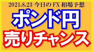 【ポンド円】150.35で戻り売りエントリーなるか？GBPAUDは三尊右肩で売り狙い！【2021/8/23.FX相場予想】