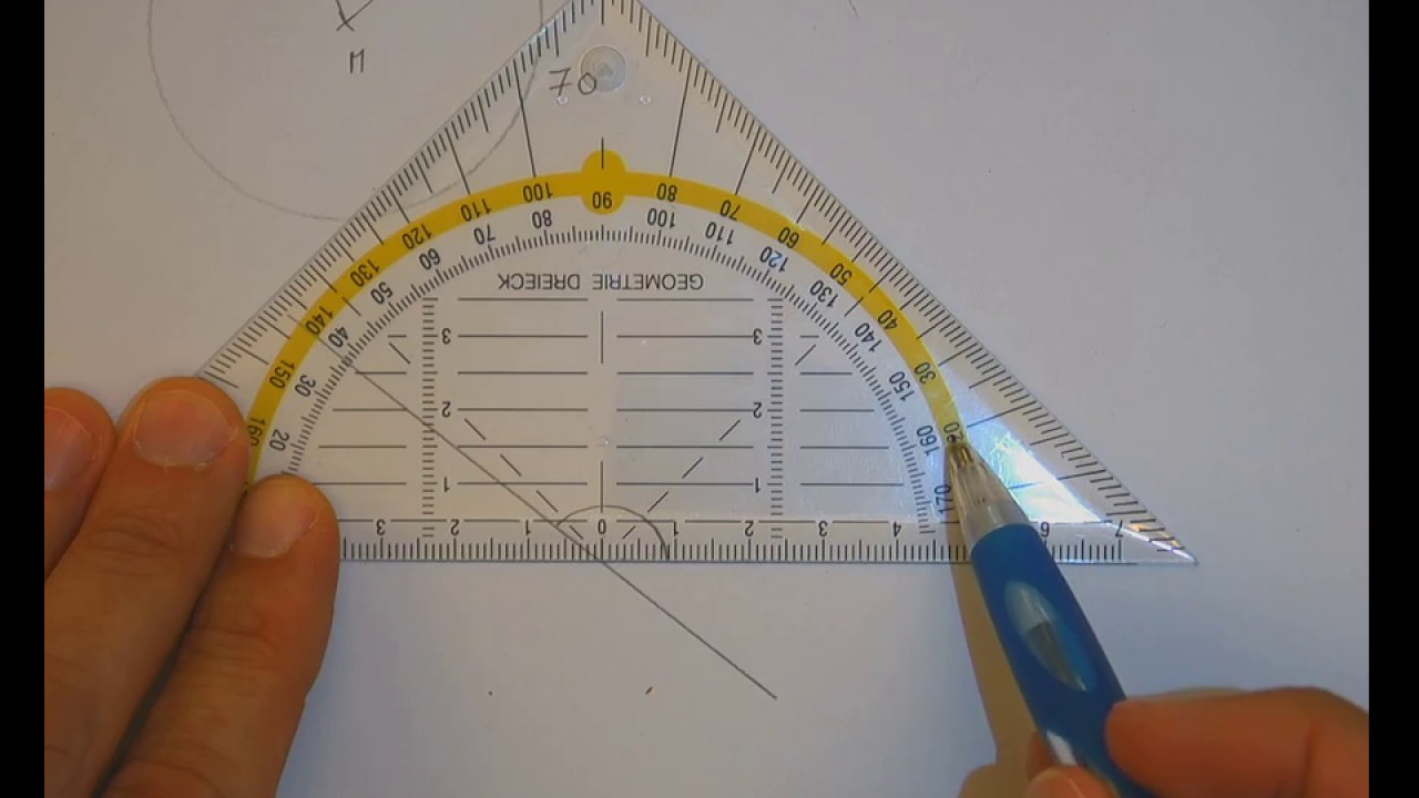 Winkel Einzeichnen Und Abmessen Mit Dem Geometrie Dreieck - YouTube