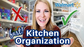 EXTREME KITCHEN ORGANIZATION! ✨ Dollar Tree + Walmart EASY pantry ideas with my Cricut!