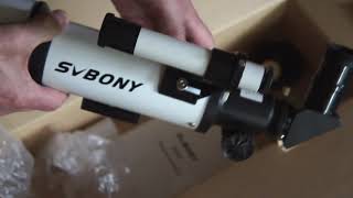 SVBONY SV501, 70/420 F6 HD astronomical telescope - unboxing (link and coupons in the description)