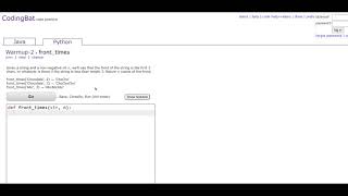 Warmup-2 (front_times) Python Tutorial || Codingbat.com