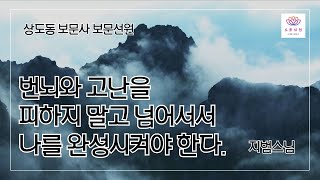 129회. [일요법회-지범스님] 번뇌와 고난을 피하지 말고 넘어서서 나를 완성시켜야 한다.