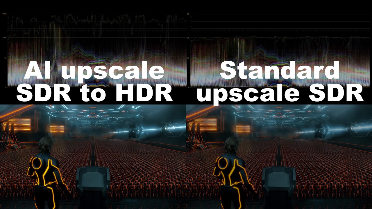Ai Upscaling Sdr To Hdr10 Vs Standard Upscaling Bd Sdr 100nits Tron
