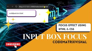 Input Box Focus Effect Using Html & css #html #css #webdevelopment #frontend #input #webdesign