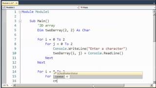 VB 2 Dimensional Array