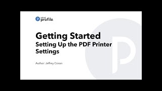 Set the PDF settings and Printing to PDF