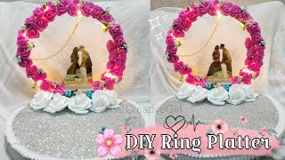 DIY Engagement Ring Platter | How To Make Ring Platter At Home | Easy DIY For Wedding 💍