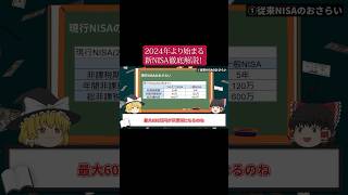 今更知らないなんて言えない！2024年より始まる新NISA徹底解説！ 【ゆっくり解説】part2