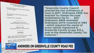 Why Greenville County's road maintenance fee still appears on tax notice?