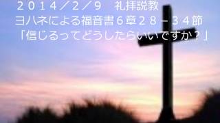 ヨハネの福音書6章28-34節｢信じるってどうしたらいいですか｣