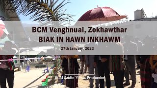 Venghnuai Zokhawthar Biak in hawn Inkhawm | 27.1.2023