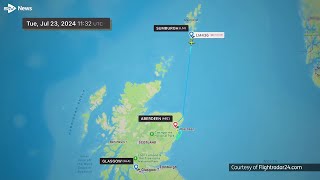 Loganair flight to Glasgow diverted after mid-air emergency