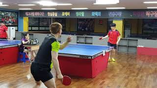 지경환탁구클럽 강덕진2부(숏핌플):지경환1부 ♡♡♡탁구사랑♡♡♡ table tennis