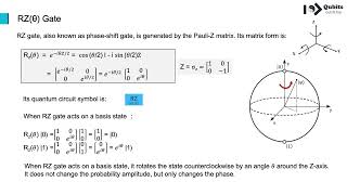 Section 6 Rotation Logic Gates for Single Qubit - Lecture 7 RZθ Gate
