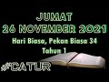 [CATUR] Bacaan Liturgi 26 November 2021