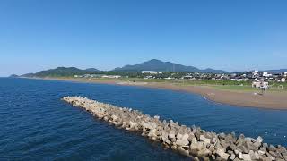 柿崎中央海岸２９０メートル上空空撮