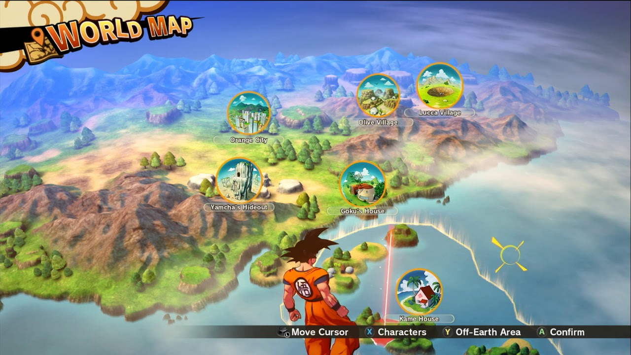 Dragon Ball Z Kakarot World Map - YouTube