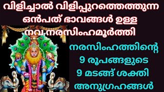 വിളിച്ചാൽ വിളിപ്പുറത്തെത്തുന്ന ഒൻപത് ഭാവങ്ങൾ ഉള്ള നവ നരസിംഹമൂർത്തി