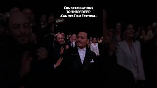 Johnny Depp Returns To Red Carpet & Gets Standing Ovation For Jeanne Du Barry At Cannes 🎬 #shorts