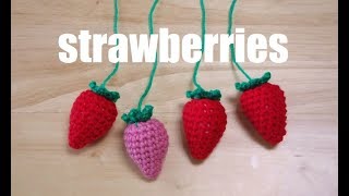 crochet strawberry かぎ針編み イチゴのあみぐるみ🍓 코바늘 딸기 뜨기