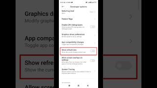 How to show refresh rate in poco phone #shorts
