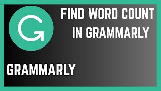 How To Find Word Count In Grammarly