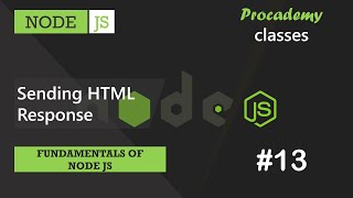 #13 Sending HTML Response | Fundamentals of NODE JS | A Complete NODE JS Course