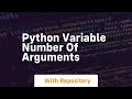 python variable number of arguments
