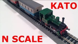 Kato 10-500 N Scale Model Train Set Locomotive/Steam Engine \u0026 Passenger Cars