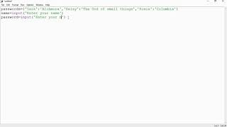 Python: Verifying Username and password 1.4