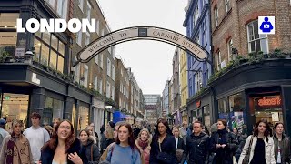 London Winter Walk 🇬🇧 West End, Oxford Circus, SOHO to Chinatown | Central London Walking Tour. HDR