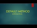 Default Methods | Java 8 |  Learn Java
