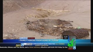 Family forced from home by flood